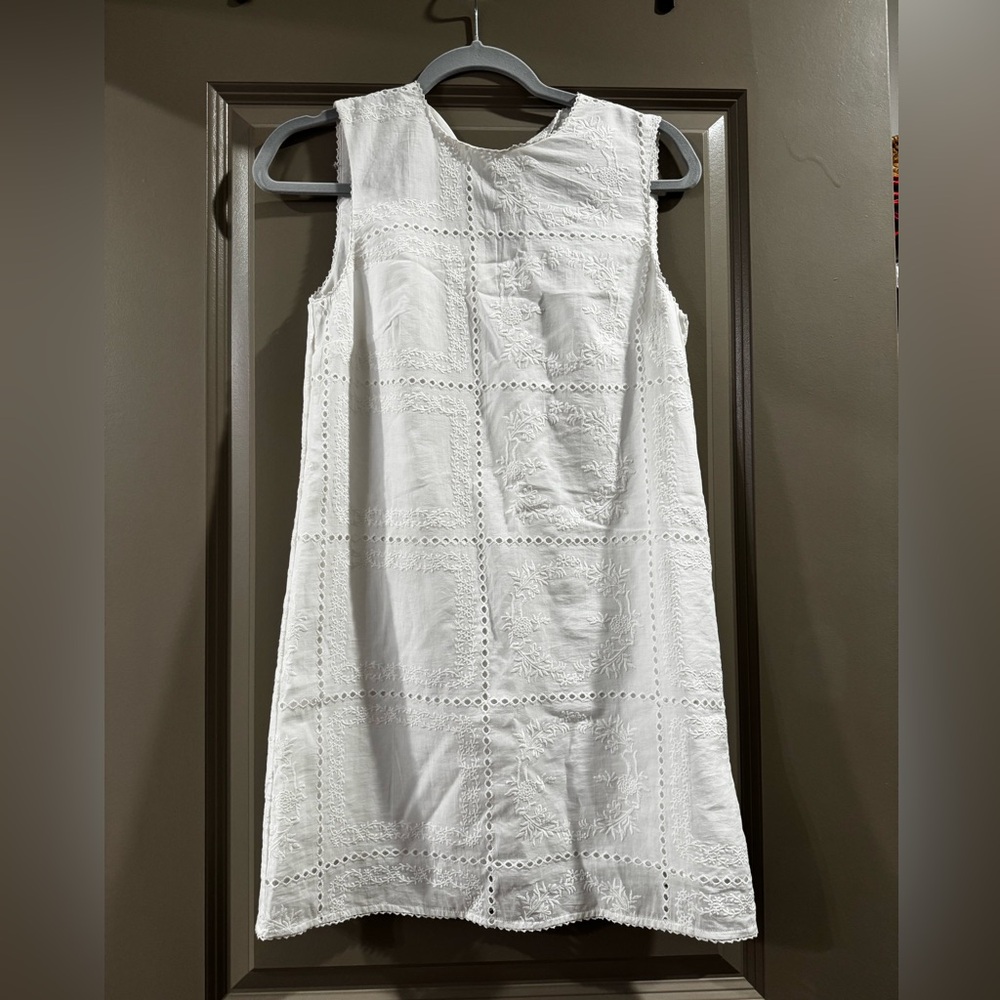 H&M White Sleeveless Linen Dress NWOT